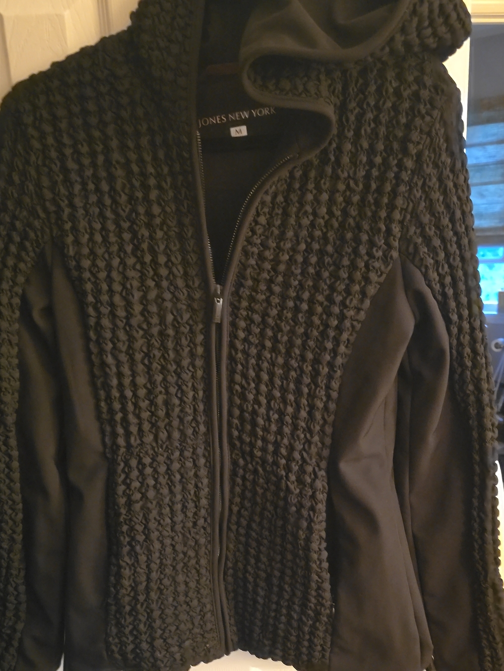 Jones New York Puckered Nylon Jacket W/hood